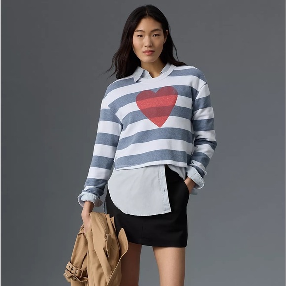 NWT Sundry Cropped Crewneck Sweatshirt - Picture 2 of 4